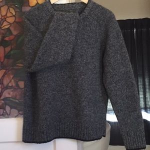 Eddie Bauer.  Thick, Gray, Wool Sweater.
